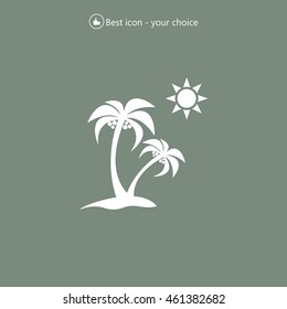 exotic island web icon. vector design