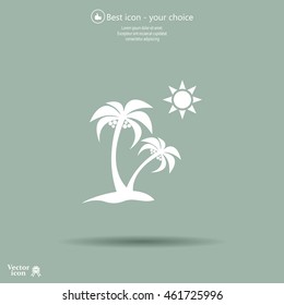 exotic island web icon. vector design