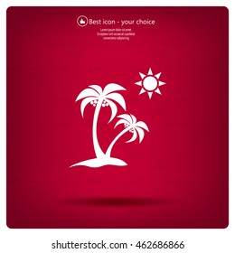 exotic island web icon. vector design