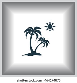 exotic island web icon. vector design