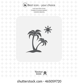 exotic island web icon. vector design