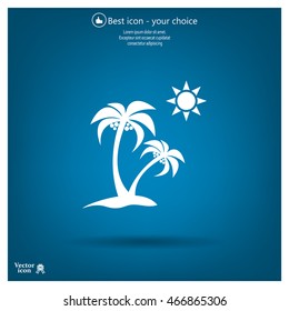 exotic island web icon. vector design