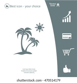 exotic island web icon. vector design