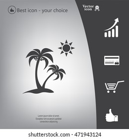 exotic island web icon. vector design