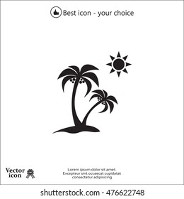 exotic island web icon. vector design