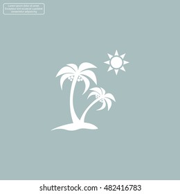 exotic island web icon. vector design