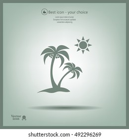 exotic island web icon. vector design