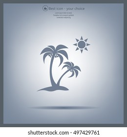 exotic island web icon. vector design