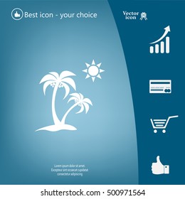 exotic island web icon. vector design