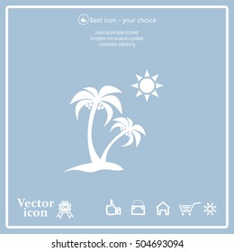 exotic island web icon. vector design