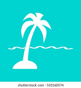 exotic island web icon. vector design