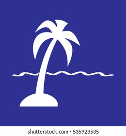 exotic island web icon. vector design