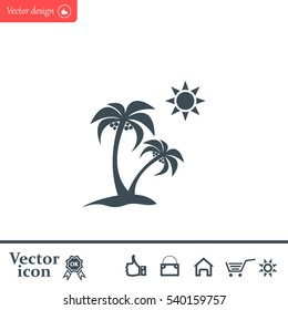 exotic island web icon. vector design