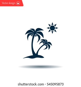 exotic island web icon. vector design