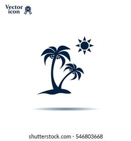 exotic island web icon. vector design