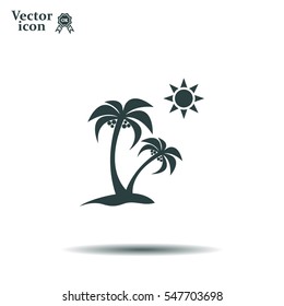 exotic island web icon. vector design