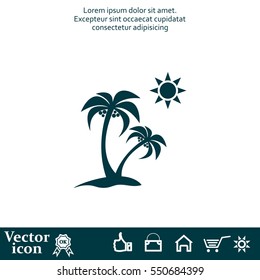 exotic island web icon. vector design