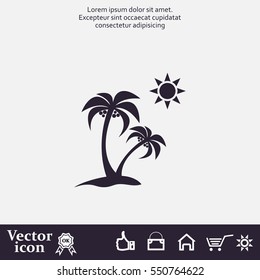 exotic island web icon. vector design