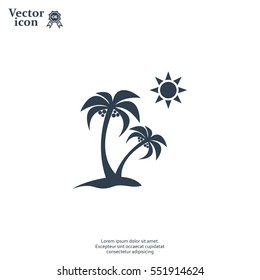 exotic island web icon. vector design