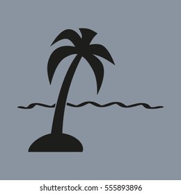 exotic island web icon. vector design