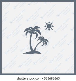 exotic island web icon. vector design