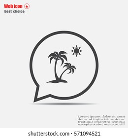 exotic island web icon. vector design
