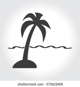 exotic island web icon. vector design