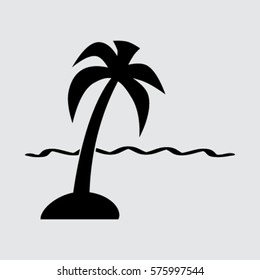 exotic island web icon. vector design