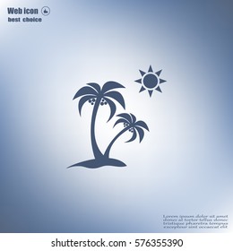 exotic island web icon. vector design