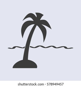 exotic island web icon. vector design