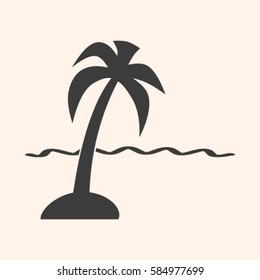 exotic island web icon. vector design