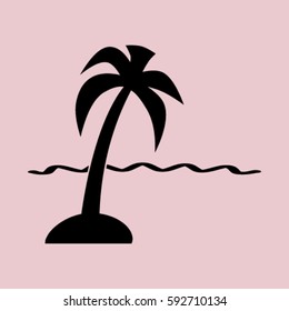exotic island web icon. vector design