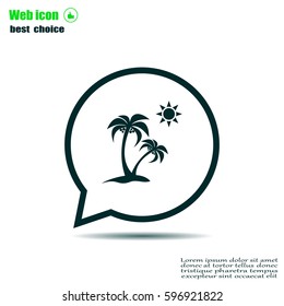 exotic island web icon. vector design