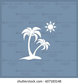 exotic island web icon. vector design
