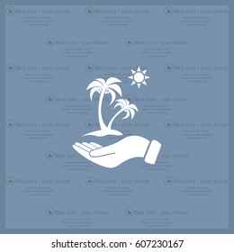 exotic island web icon. vector design
