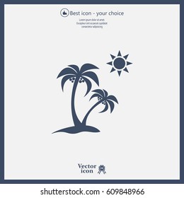 exotic island web icon. vector design
