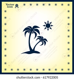 exotic island web icon. vector design