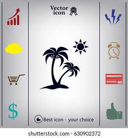 exotic island web icon. vector design