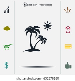 exotic island web icon. vector design