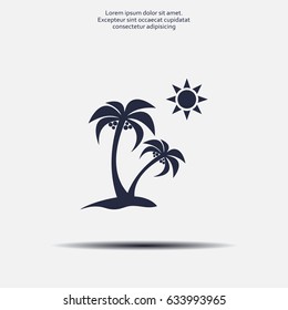 exotic island web icon. vector design