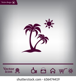 exotic island web icon. vector design