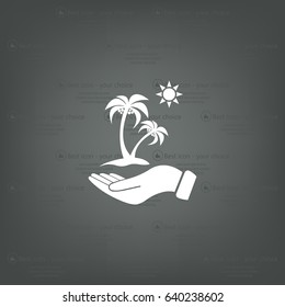 exotic island web icon. vector design