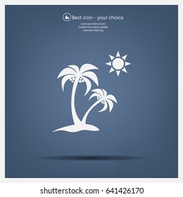 exotic island web icon. vector design
