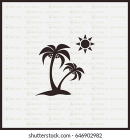 exotic island web icon. vector design
