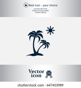 exotic island web icon. vector design