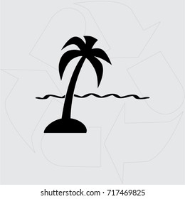 exotic island web icon. vector illustration