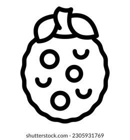 Exotic jackfruit icon outline vector. Nature food. Natural vitamin