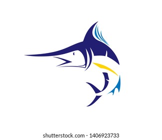 Exotic Jumping Blue Swordfish Vector Stock Vector (Royalty Free ...