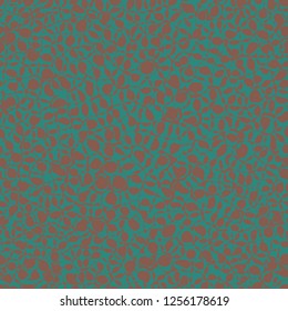 Exotic, jungle, animal, snake skin seamless pattern, speckled texture, background. Bronze and green colors.