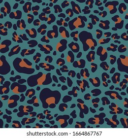 Exotic jungle animal wallpaper. Vector seamless texture. Trendy Cheetah spots print vector illustration background. Trendy abstract illustration with colorful leopard skin seamless pattern for design